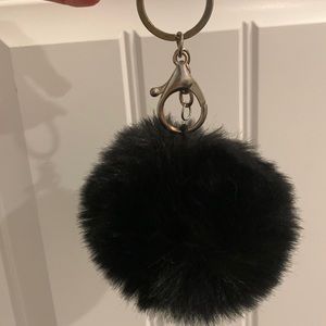 Black Fluffy Bag Accessory